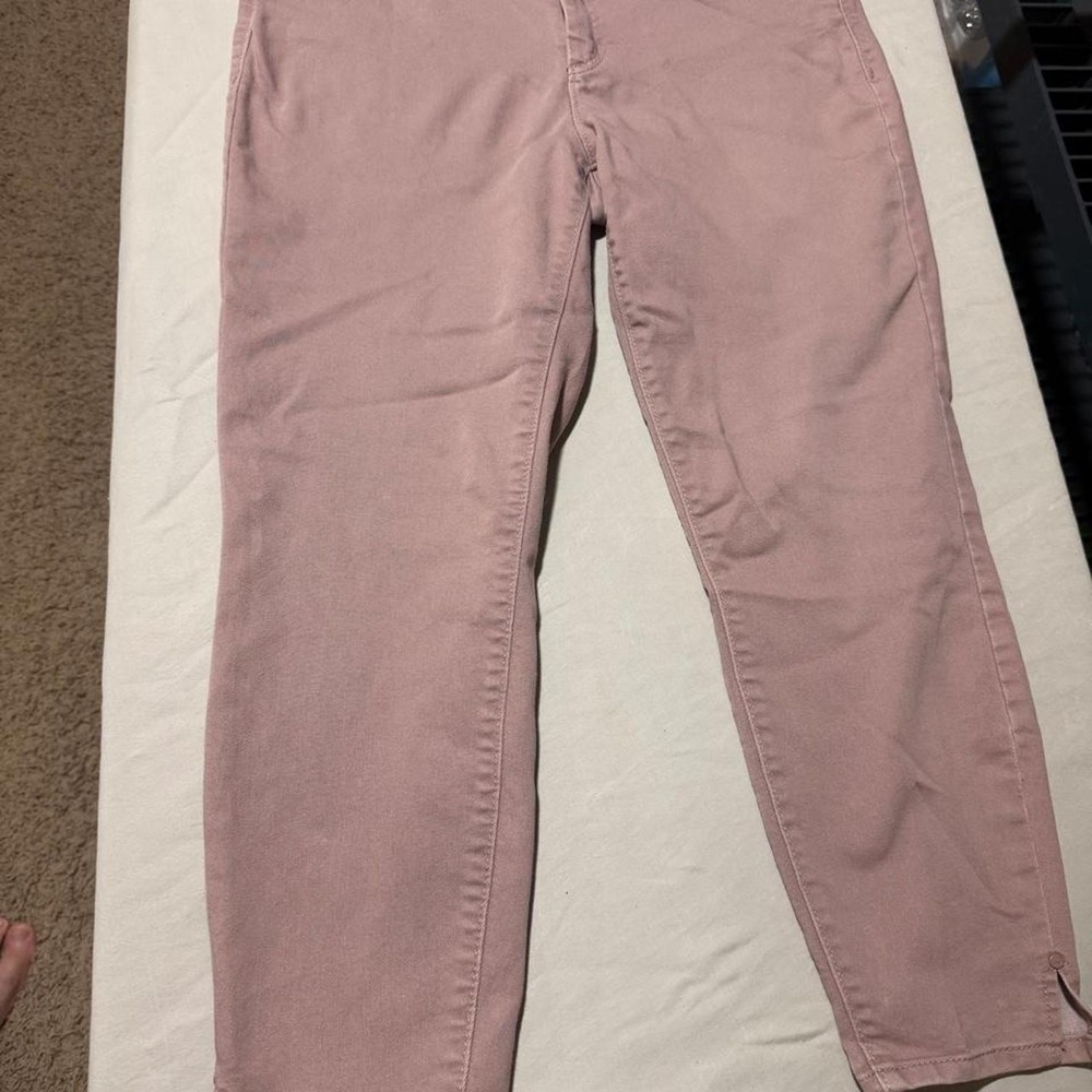 Lauren Conrad Womens Pink Straight Leg Jeans Size 10 Stretch Denim